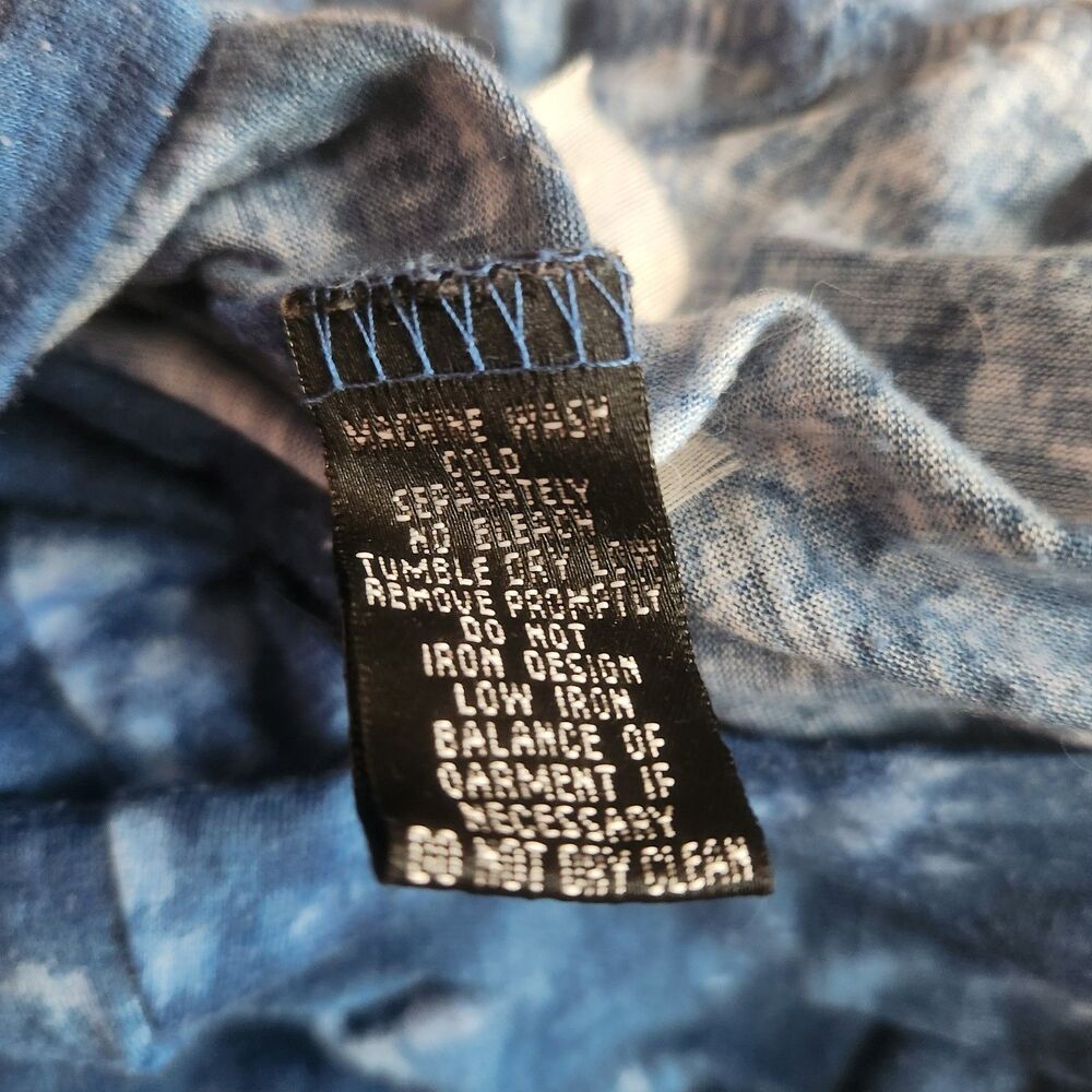 Self Esteem Woman's Tie Dye Studded Blue Blouse, Medium - Picture 5 of 5